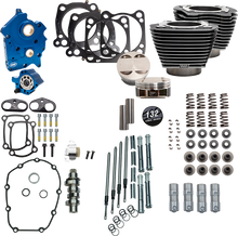 S&S CYCLE 132" Power Pack - 550 Chain Drive - Water Cooled - Black Granite w/Highlight Fins - 114"/117" M8 310-1235C