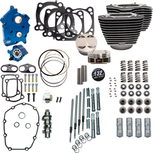 S&S CYCLE 132" Power Pack - 550 Chain Drive - Water Cooled - Wrinkle Black w/Highlight Fins - 114"/117" M8 310-1229C