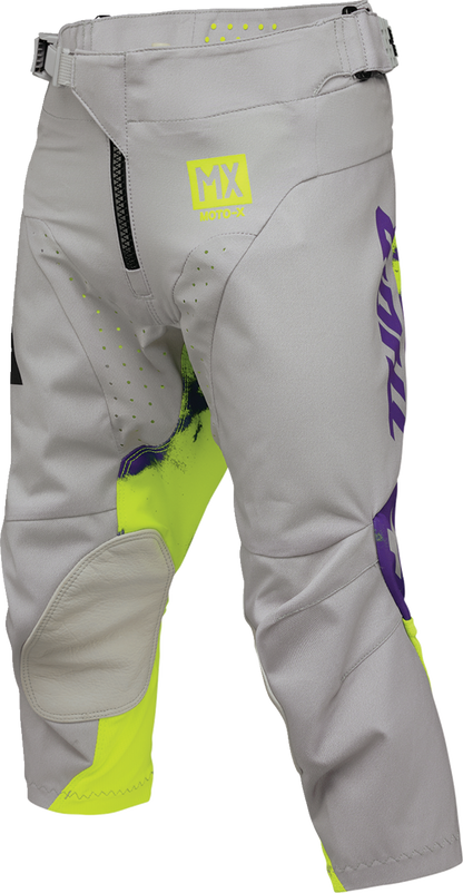 THOR Youth Launchmode Bleach Pants - Gray/Acid - US 22 2903-2617