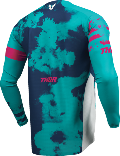 THOR Youth Launchmode Bleach Jersey - White/Aqua - Small 2912-2586