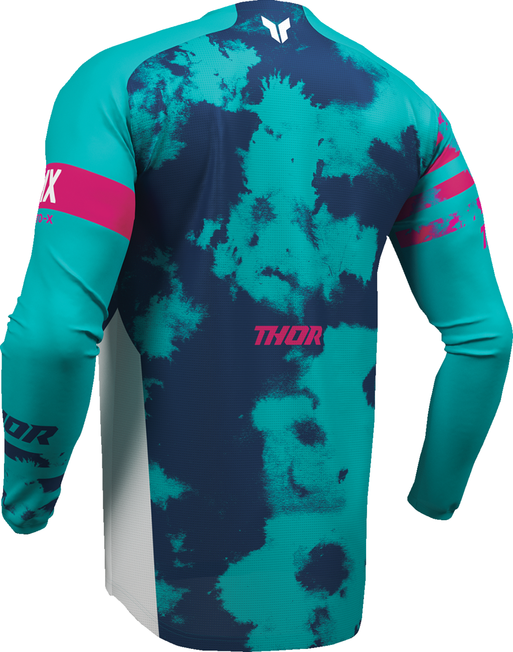 THOR Youth Launchmode Bleach Jersey - White/Aqua - Large 2912-2588
