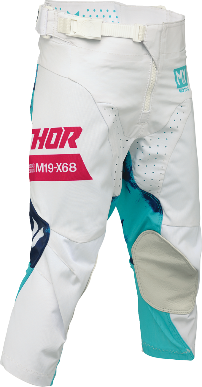 THOR Youth Launchmode Bleach Pants - White/Aqua - US 20 2903-2622