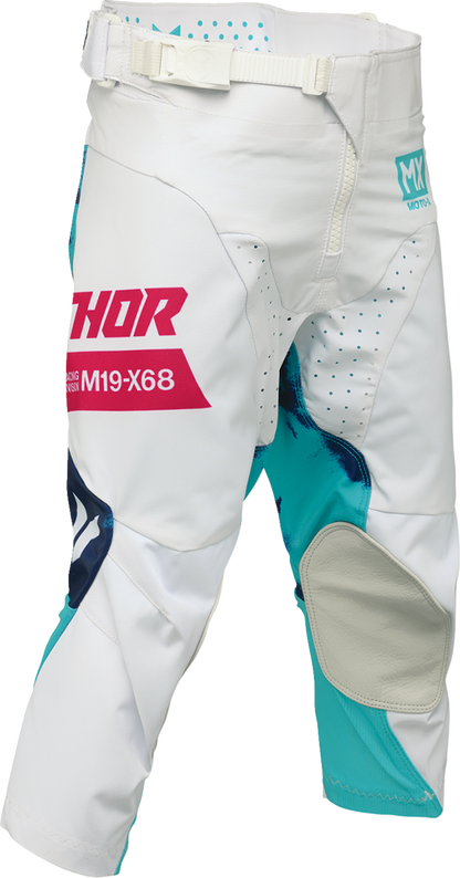 THOR Youth Launchmode Bleach Pants - White/Aqua - US 20 2903-2622