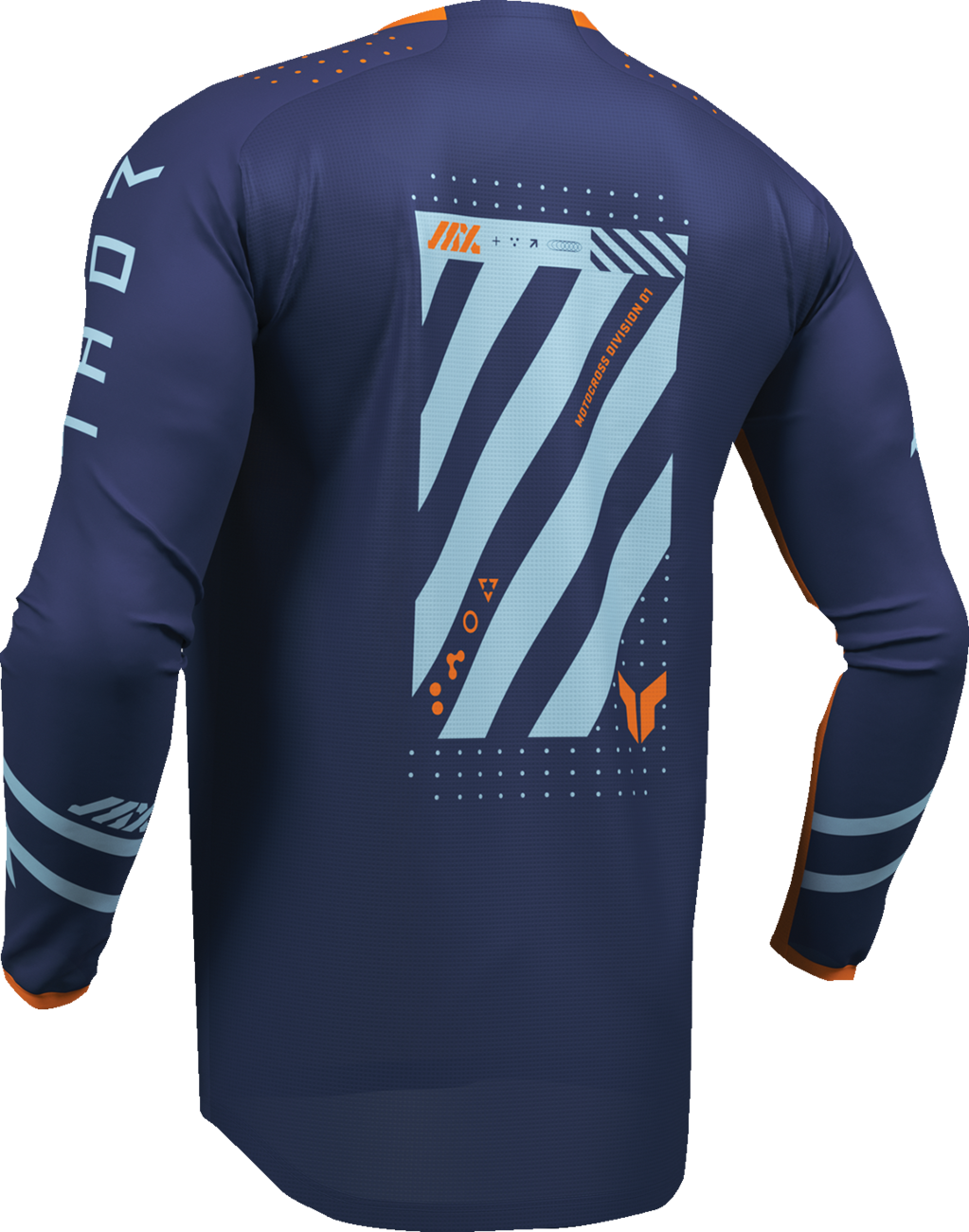 THOR Youth Launchmode Futura Jersey - Navy/Orange - Medium 2912-2599