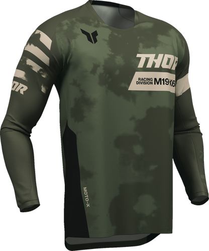THOR Launchmode Bleach Jersey - Black/Camo - Large 2910-8396