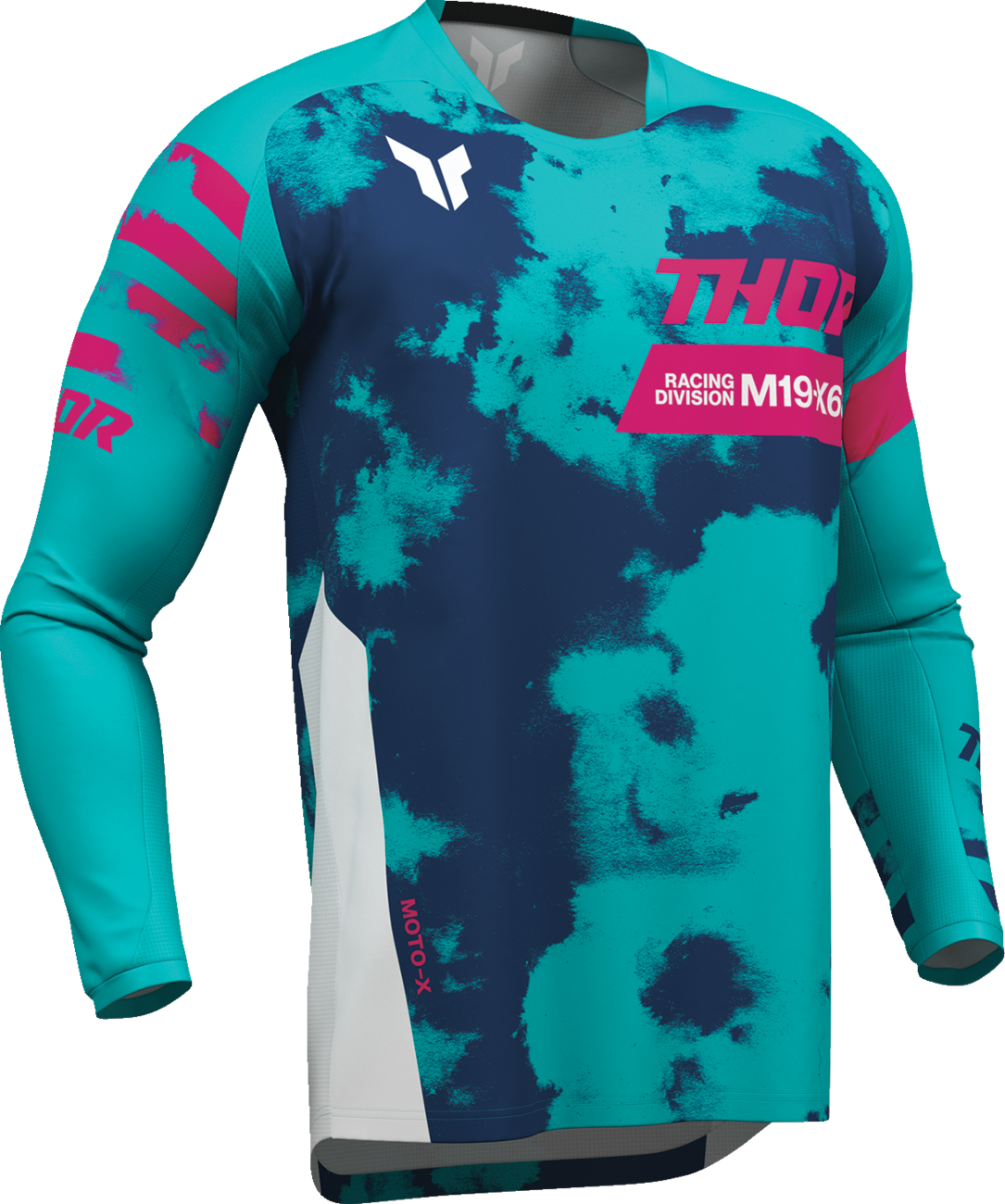 THOR Launchmode Bleach Jersey - White/Aqua - XL 2910-8409