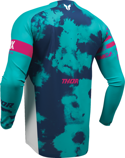 THOR Launchmode Bleach Jersey - White/Aqua - XL 2910-8409