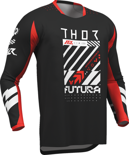 THOR Launchmode Futura Jersey - Black/Red - Large 2910-8414