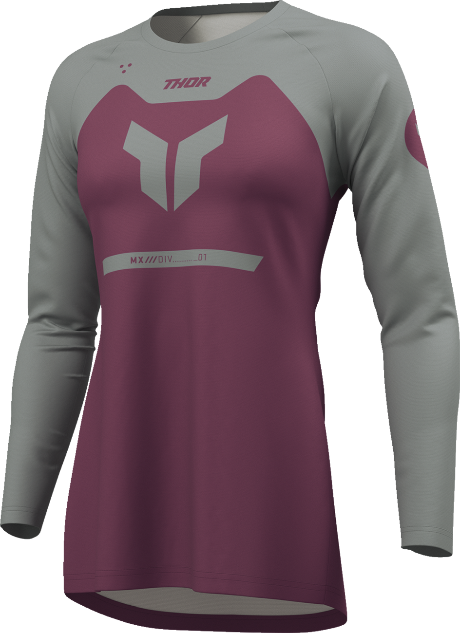 THOR Women's Ridemode Menace Jersey - Purple/Gray - Medium 2911-0379