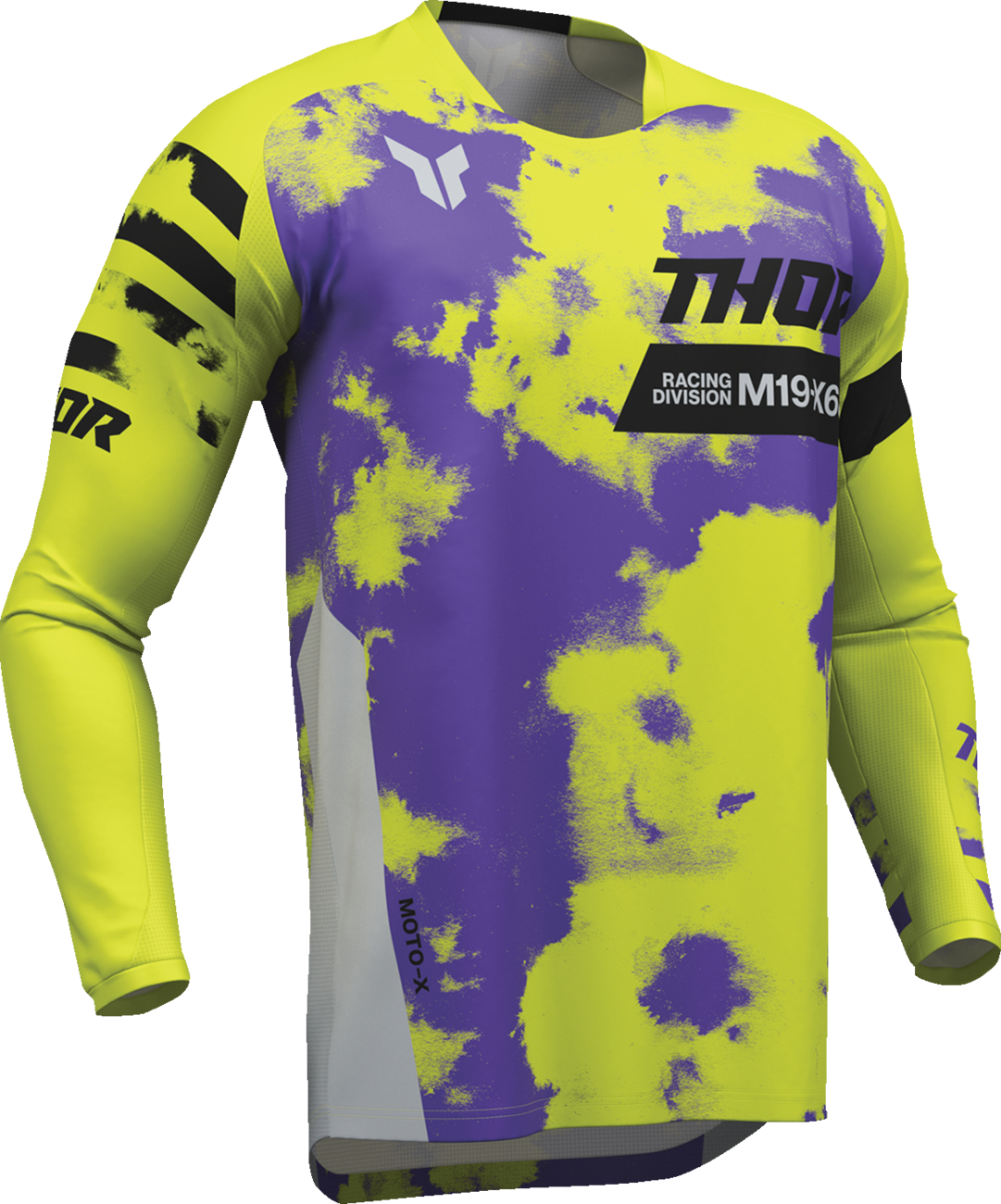 THOR Youth Launchmode Bleach Jersey - Gray/Acid - 2XS 2912-2578