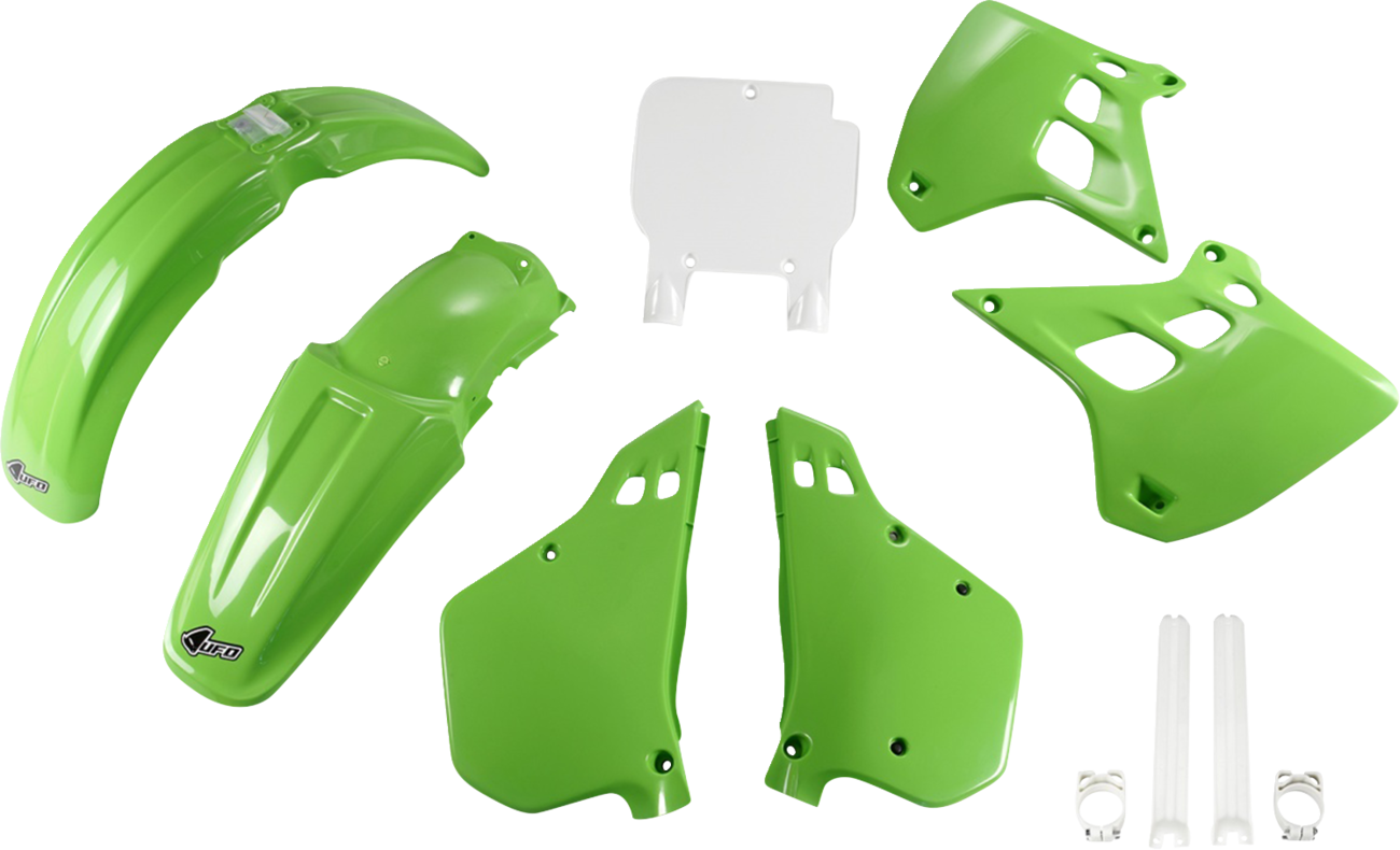 UFO Body Kit - '90 OEM Green/White - Kawasaki - KX '90-'91 KAKIT188F@999