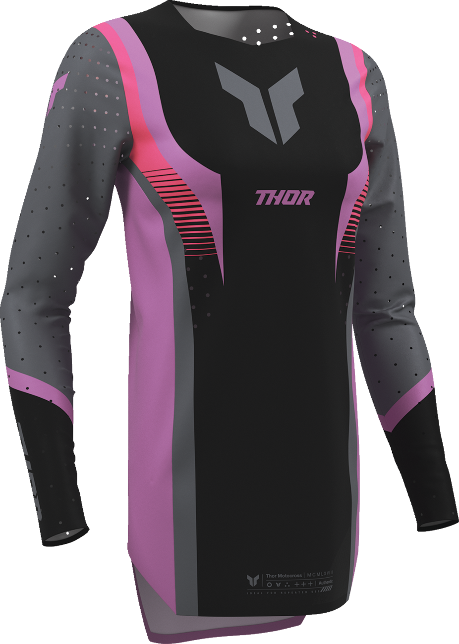 THOR Women's Sportmode Velocity Jersey - Black/Orchid - XL 2911-0334