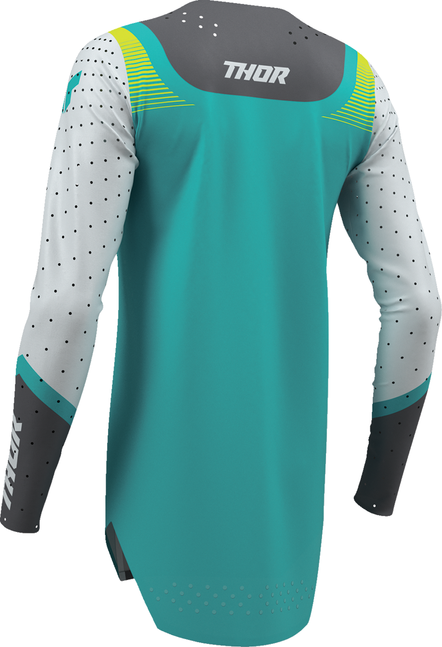 THOR Women's Sportmode Velocity Jersey - Gray/Aqua - Large 2911-0338