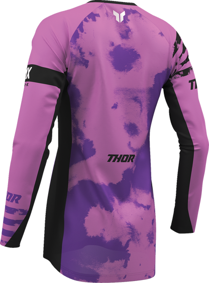 THOR Women's Launchmode Bleach Jersey - Black/Orchid - Medium 2911-0342