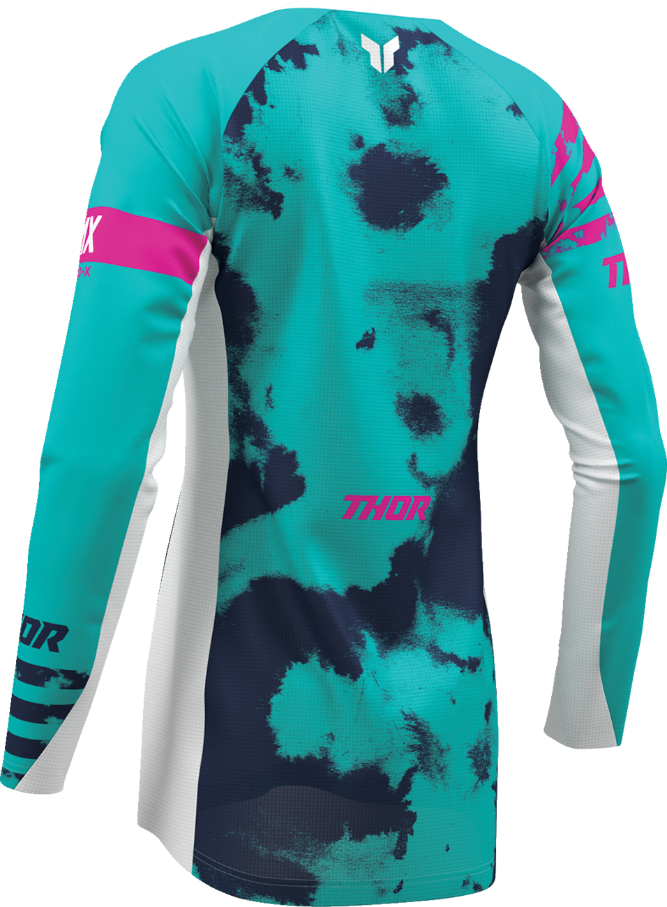 THOR Women's Launchmode Bleach Jersey - White/Aqua - Large 2911-0348