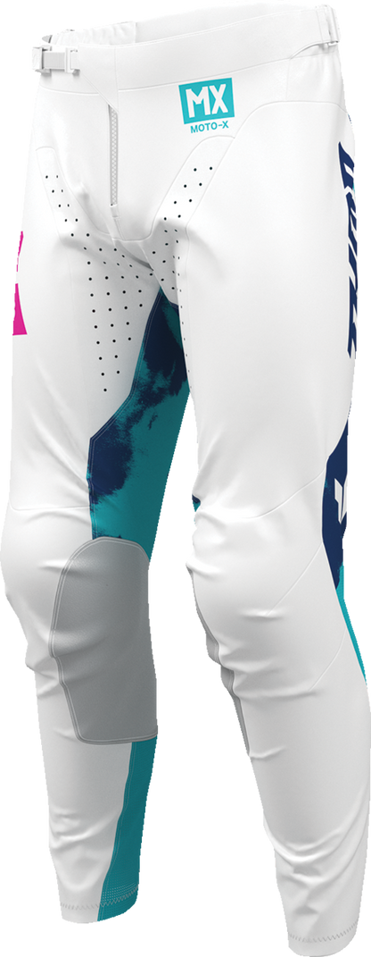 THOR Launchmode Bleach Pants - White/Aqua - US 30 2901-12313