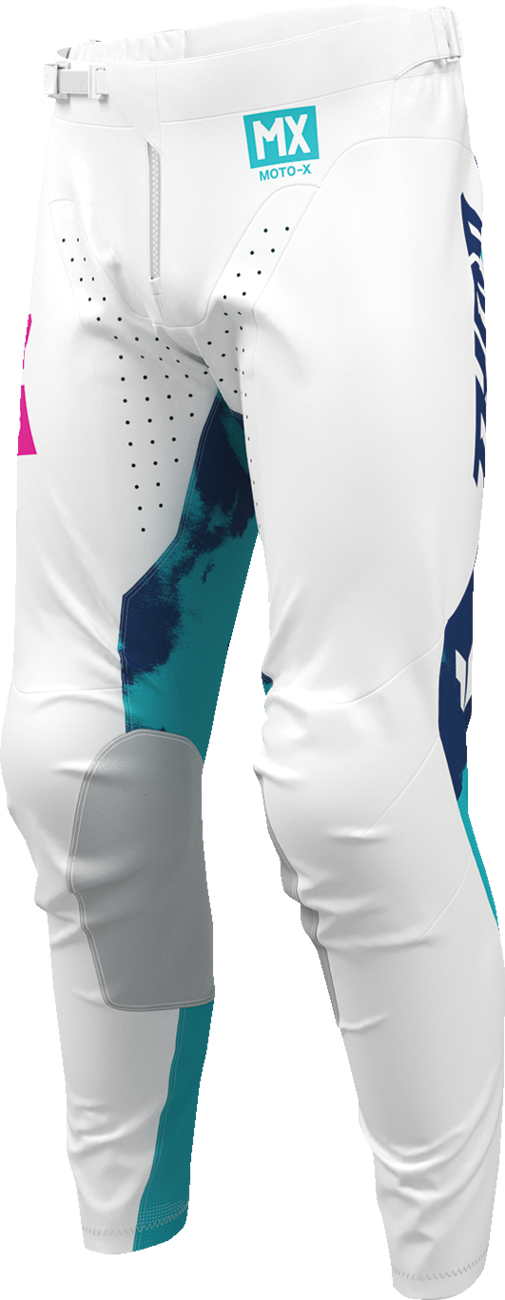 THOR Launchmode Bleach Pants - White/Aqua - US 42 2901-12319