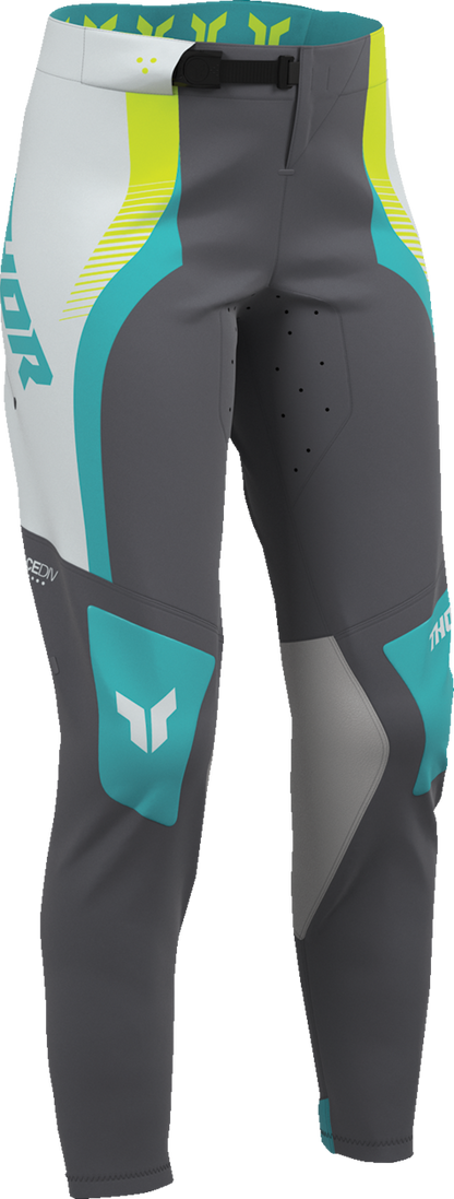 THOR Women's Sportmode Velocity Pants - Gray/Aqua - US 1/2 2902-0408