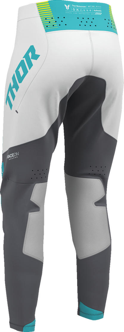 THOR Women's Sportmode Velocity Pants - Gray/Aqua - US 9/10 2902-0412