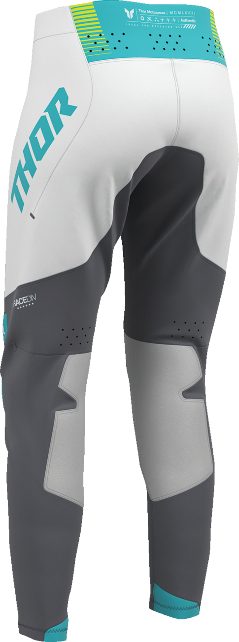 THOR Women's Sportmode Velocity Pants - Gray/Aqua - US 11/12 2902-0413