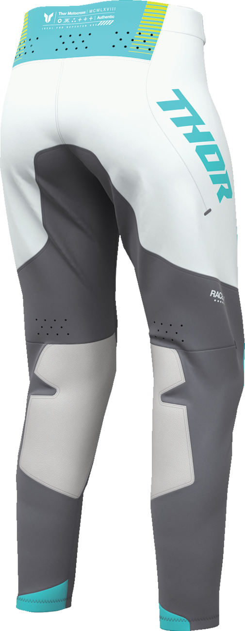 THOR Women's Sportmode Velocity Pants - Gray/Aqua - US 9/10 2902-0412