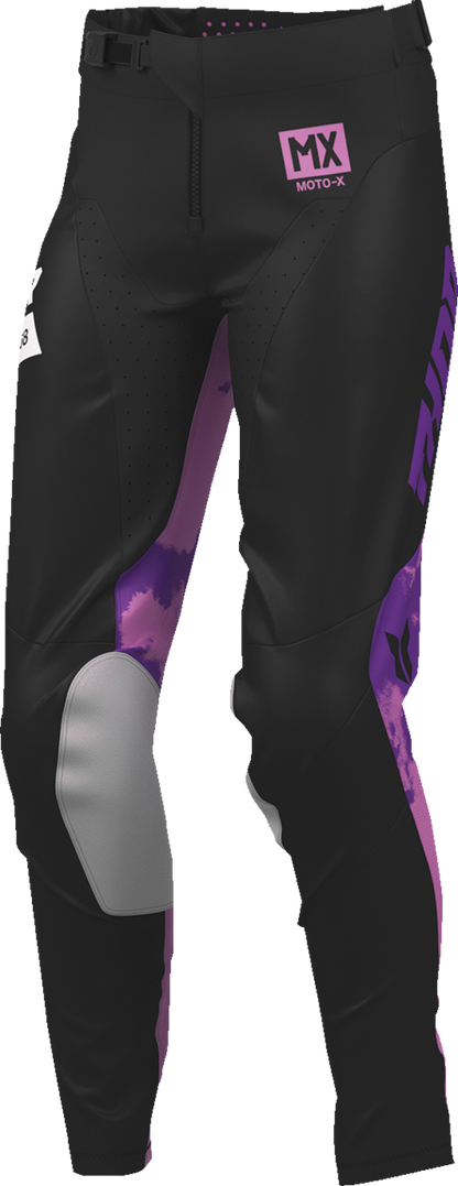 THOR Women's Launchmode Bleach Pants - Black/Orchid - US 3/4 2902-0425