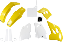 UFO Body Kit - '94-'95 OEM Yellow/White - Kawasaki - KX '93-'95 SUKIT394F@999
