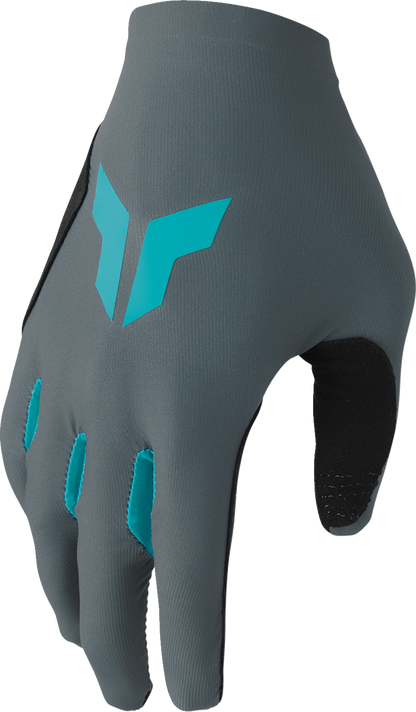 THOR Women's Sportmode Iconic Gloves - Gray/Aqua - Large 3331-0282