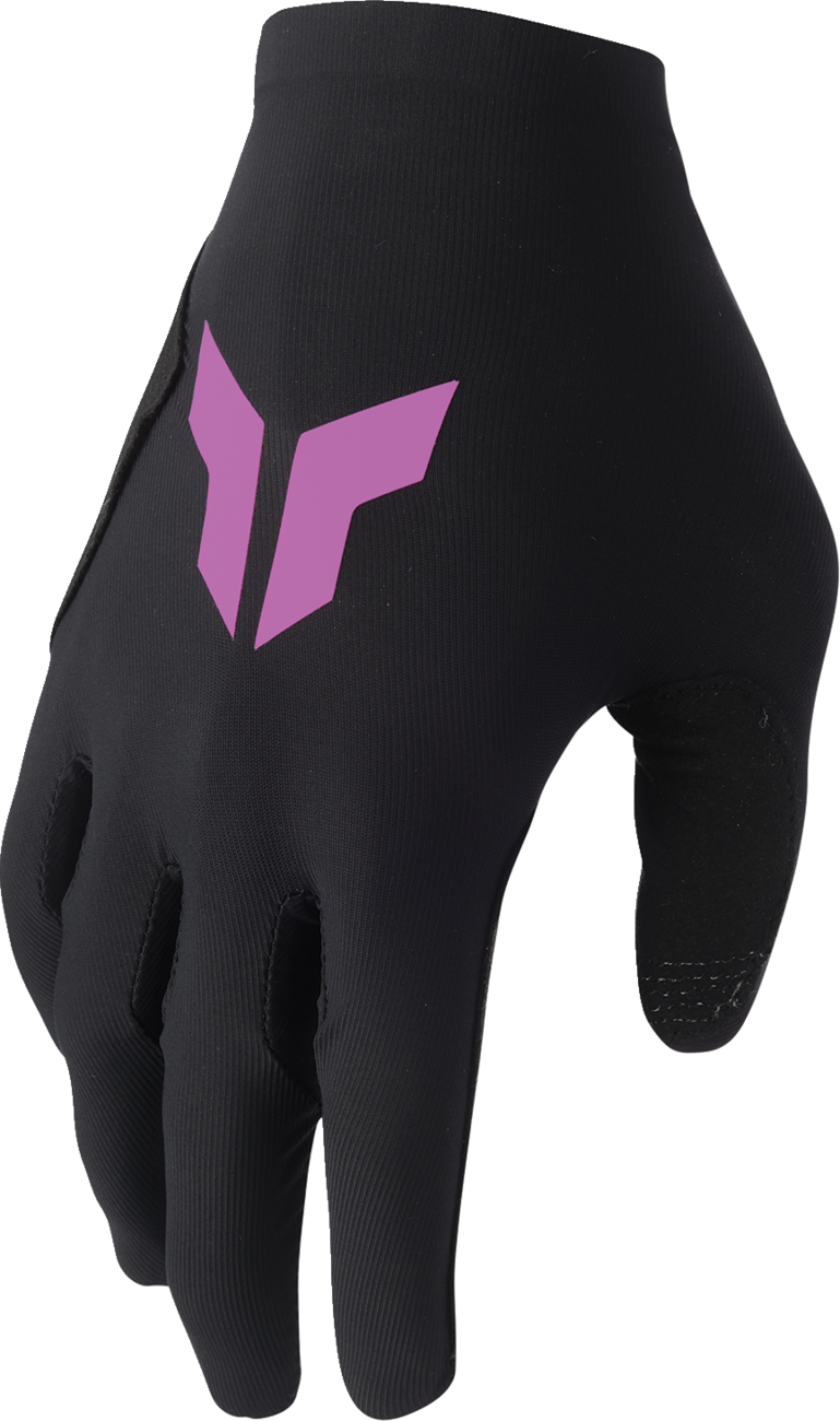 THOR Women's Sportmode Iconic Gloves - Black/Orchid - Medium 3331-0285