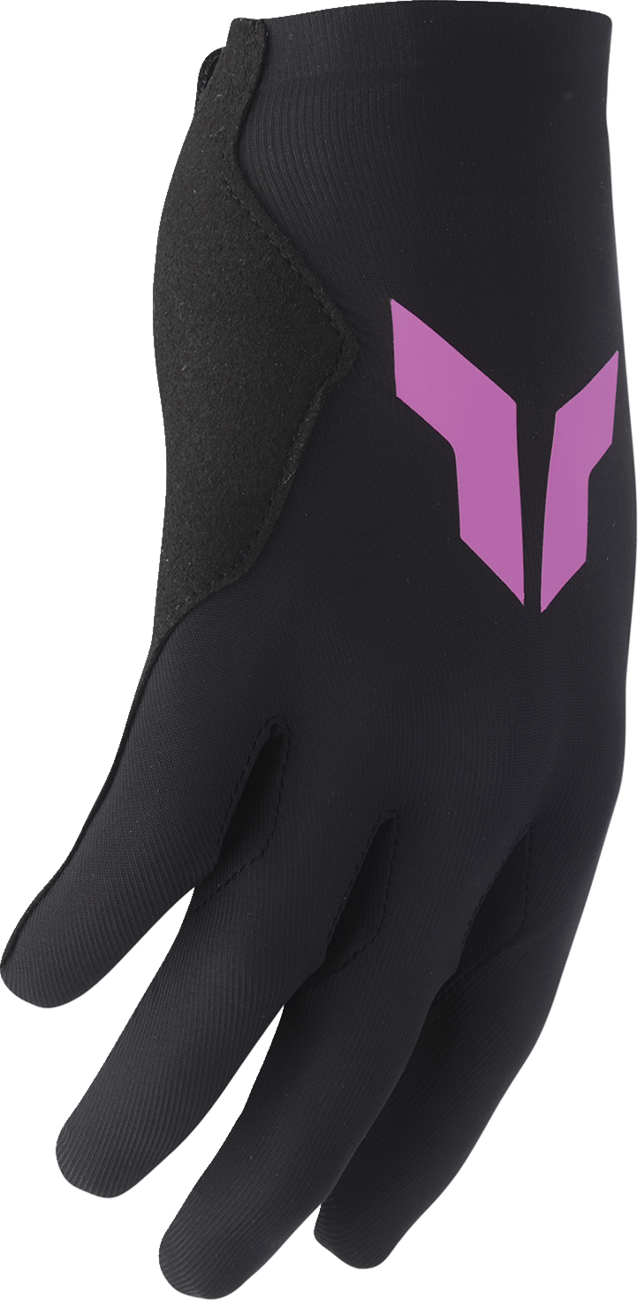 THOR Women's Sportmode Iconic Gloves - Black/Orchid - Medium 3331-0285