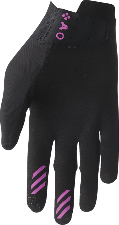 THOR Women's Sportmode Iconic Gloves - Black/Orchid - XL 3331-0287