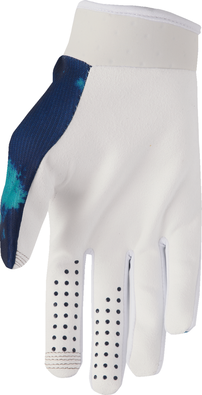 THOR Youth Launchmode Bleach Gloves - White/Aqua - Large 3332-1916