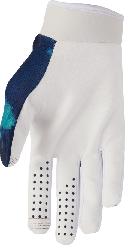 THOR Youth Launchmode Bleach Gloves - White/Aqua - Large 3332-1916