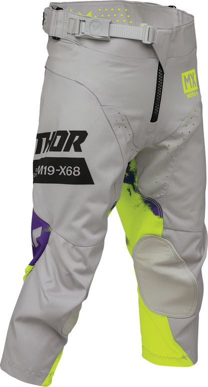 THOR Youth Launchmode Bleach Pants - Gray/Acid - US 28 2903-2620
