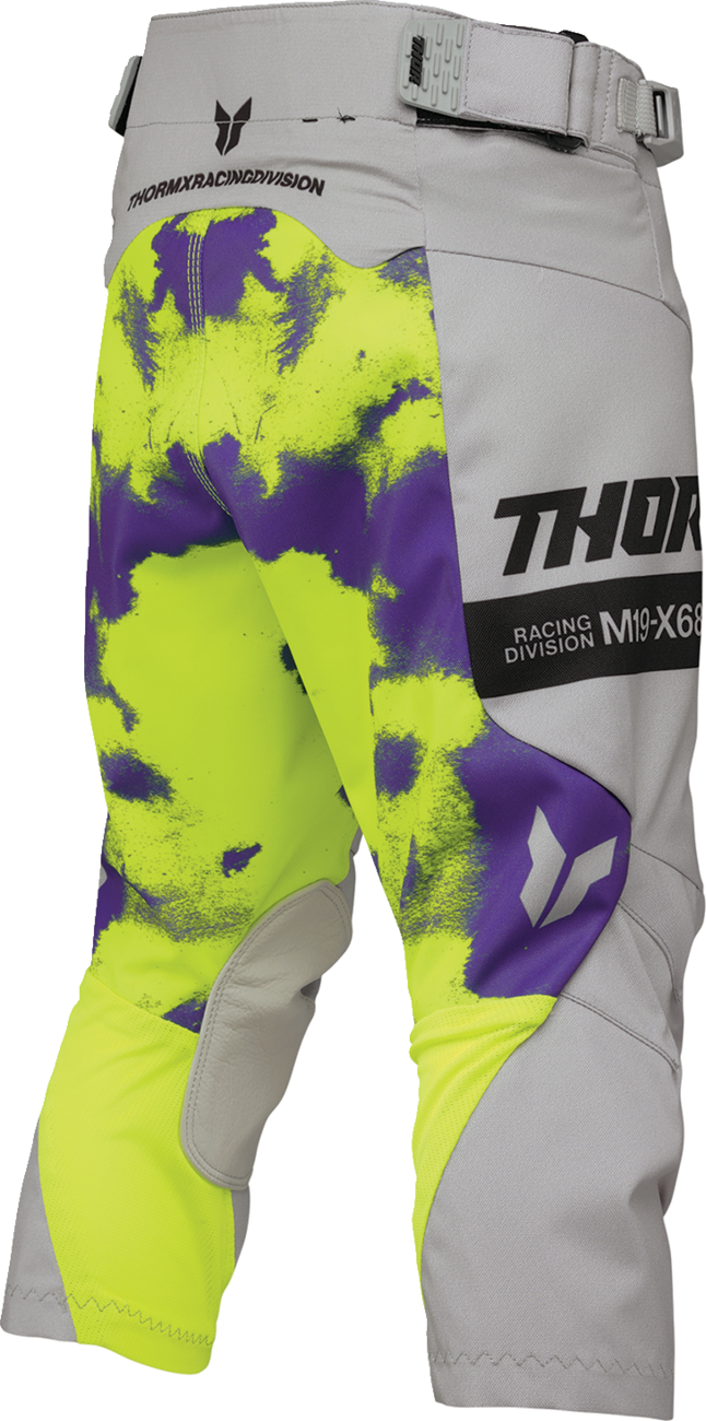 THOR Youth Launchmode Bleach Pants - Gray/Acid - US 28 2903-2620