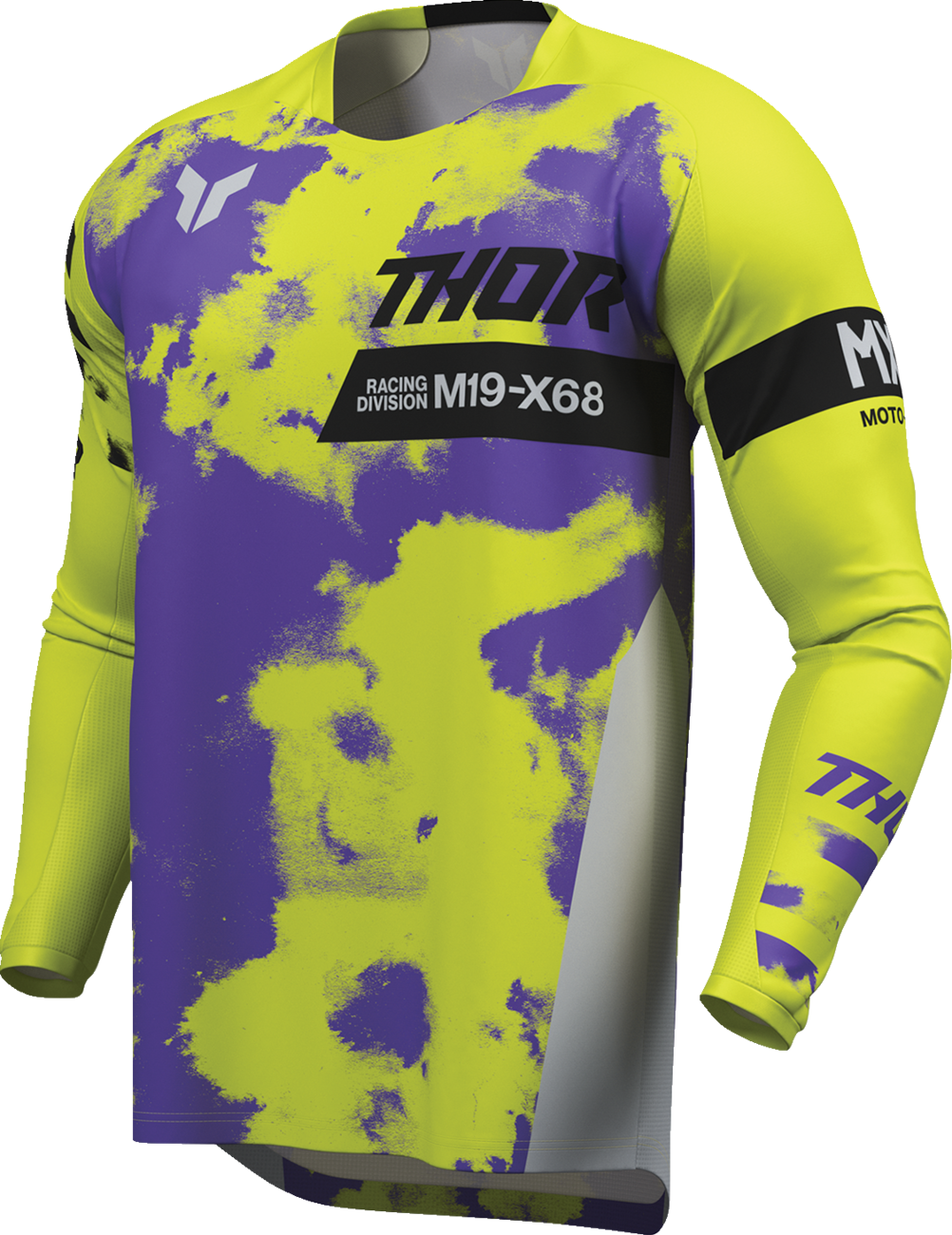 THOR Launchmode Bleach Jersey - Gray/Acid - Small 2910-8400