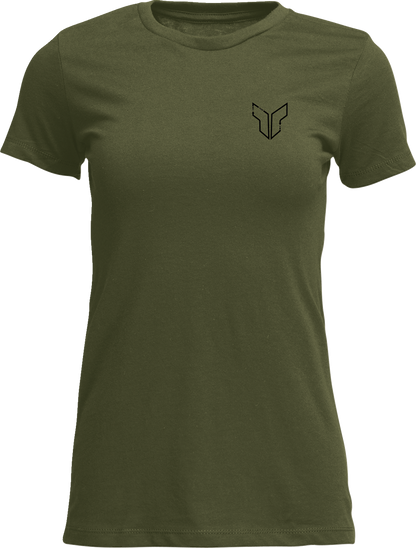 THOR Women's Patched Up T-Shirt - Military Green - Large 3031-4336