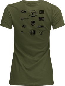 THOR Women's Patched Up T-Shirt - Military Green - XL 3031-4337