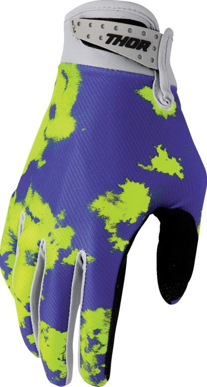 THOR Launchmode Bleach Gloves - Gray/Acid - Medium 3330-8321