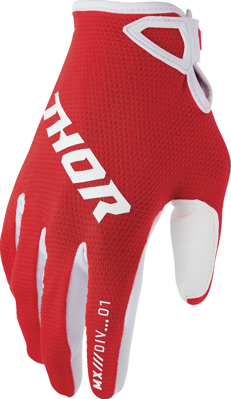 THOR Youth Ridemode Static Gloves - Red - Small 3332-1927