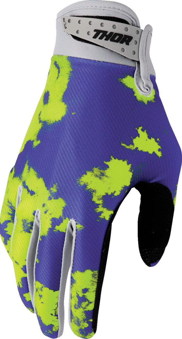 THOR Launchmode Bleach Gloves - Gray/Acid - XL 3330-8323