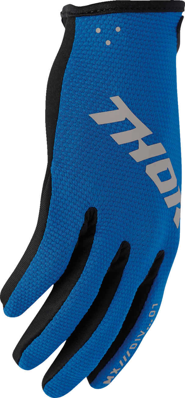THOR Ridemode Static Gloves - Blue - XS 3330-8343