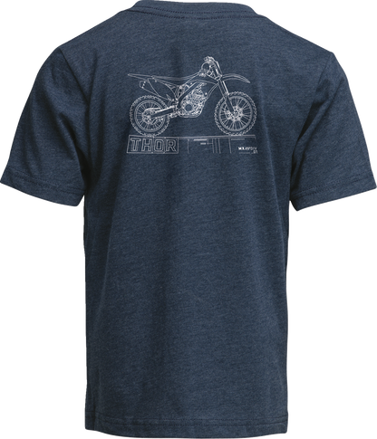 THOR Youth Blueprint T-Shirt - Navy - Large 3032-3874