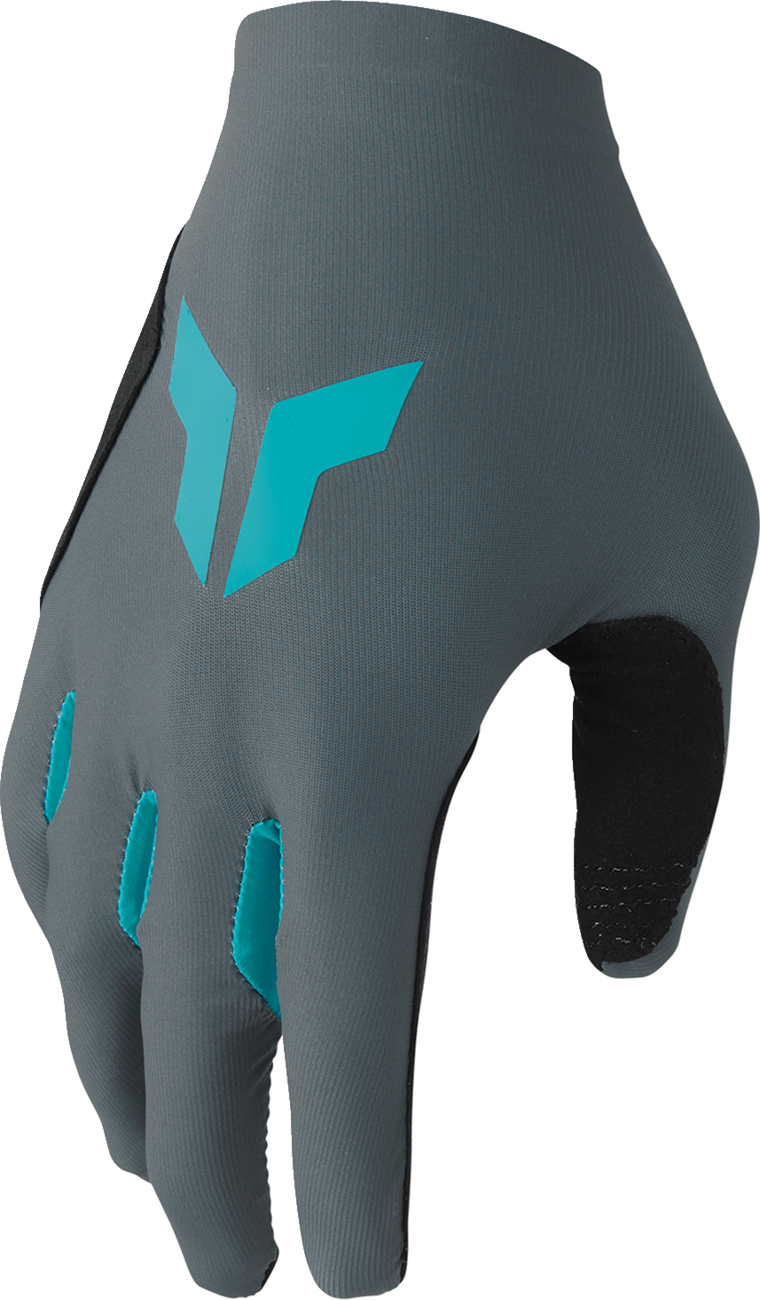 THOR Women's Sportmode Iconic Gloves - Gray/Aqua - Medium 3331-0281
