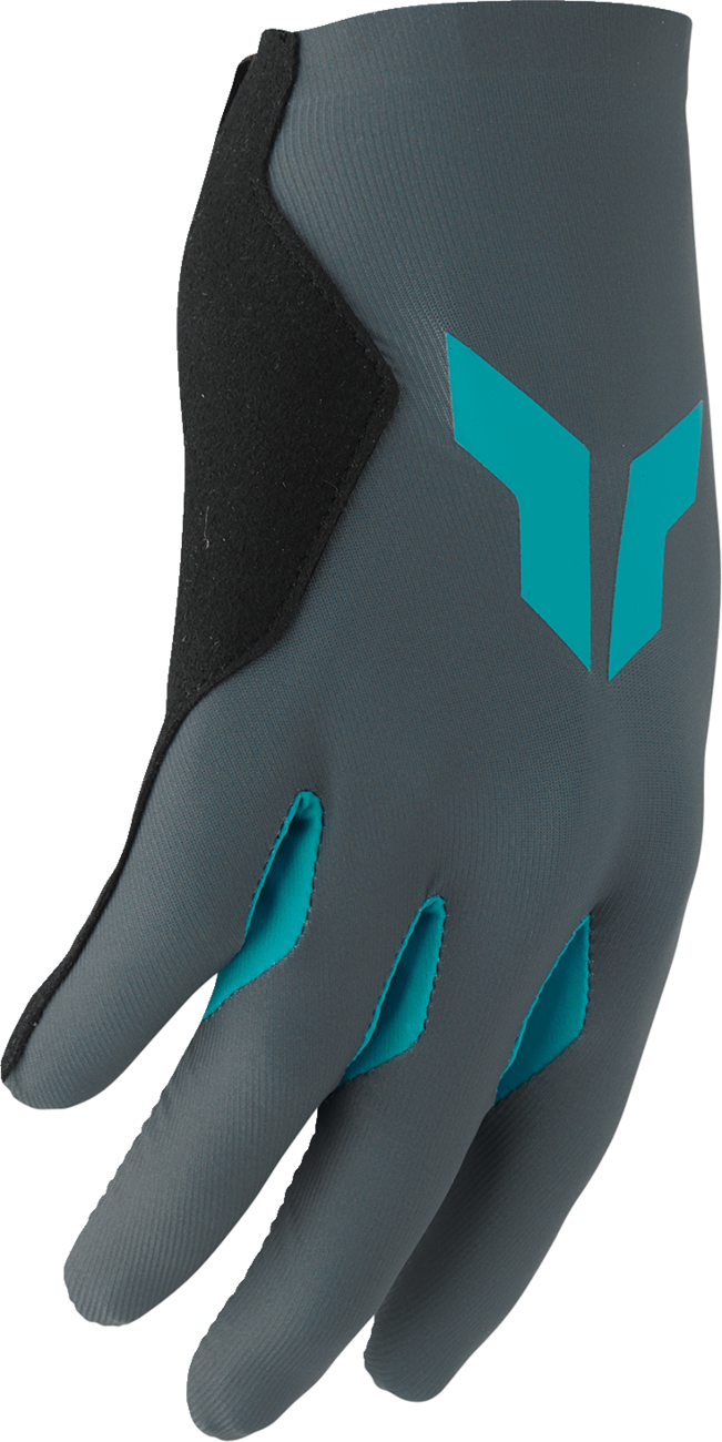 THOR Women's Sportmode Iconic Gloves - Gray/Aqua - Medium 3331-0281