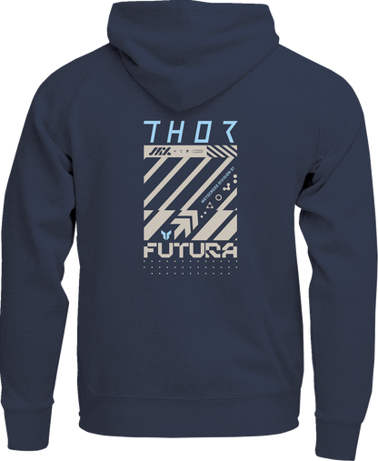 THOR Youth Futura Pullover Hoodie - Navy - Large 3052-0716