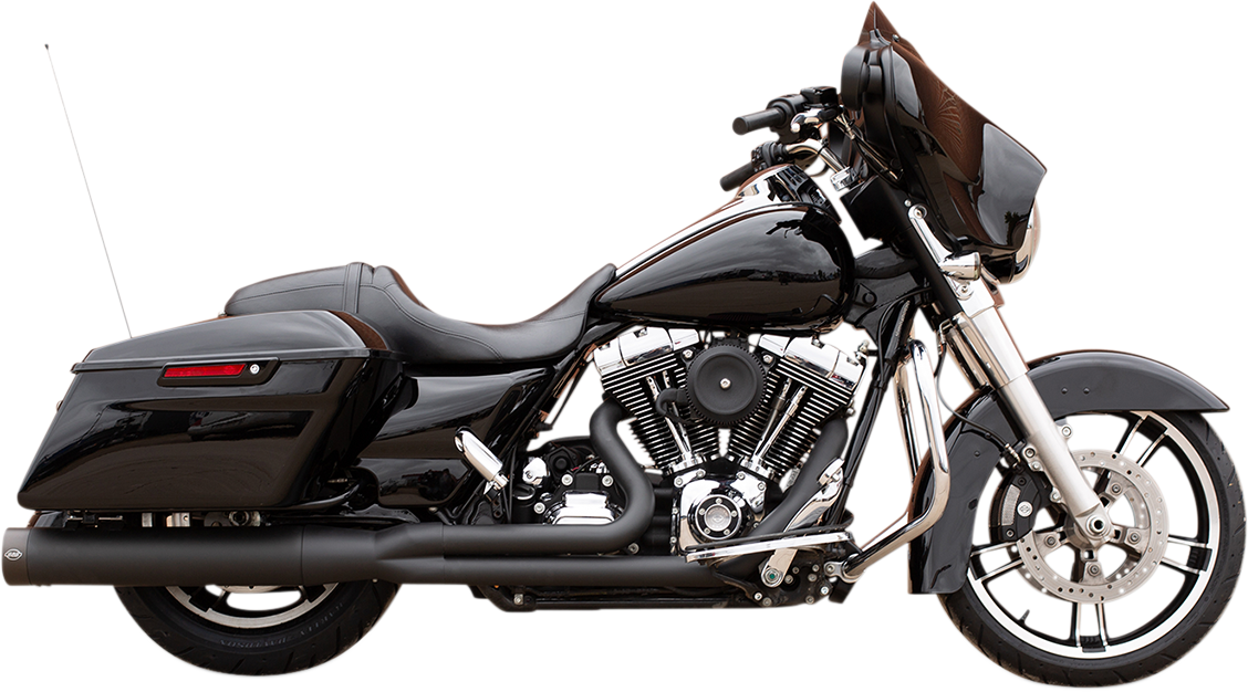 S&S CYCLE 2-into-1 Exhaust for '95-'16 FL - Black 550-0777