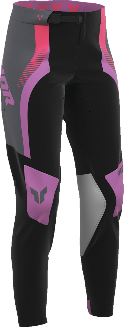 THOR Women's Sportmode Velocity Pants - Black/Orchid - US 11/12 2902-0405