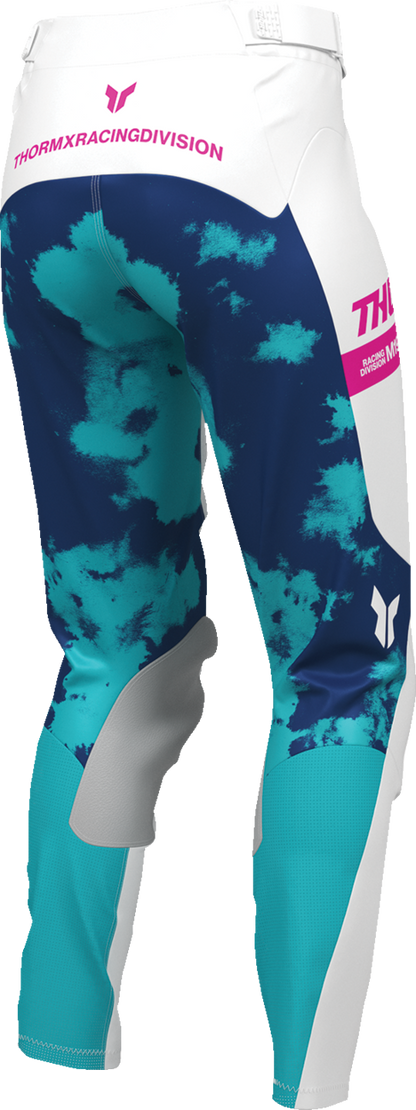THOR Women's Launchmode Bleach Pants - White/Aqua - US 5/6 2902-0418