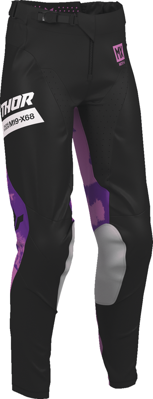 THOR Women's Launchmode Bleach Pants - Black/Orchid - US 1/2 2902-0424